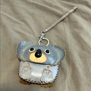 Cute Koala Leather Wristlet